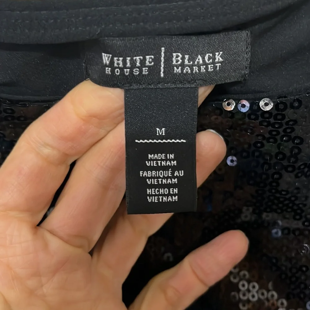 White House Black Market sequence dress, sleeveless, Lined, M. - Picture 5 of 7